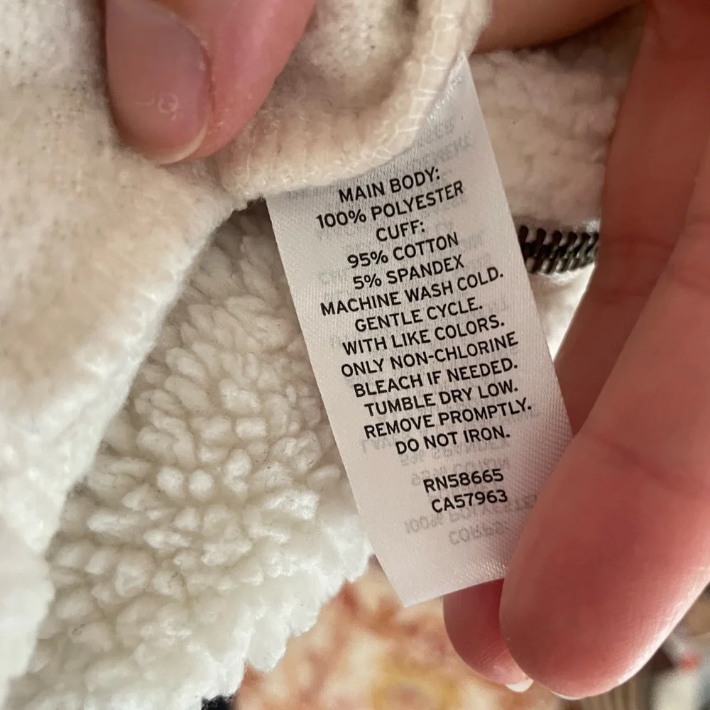 BP White Cozy Sherpa Long Hoodie XL - Picture 6 of 6